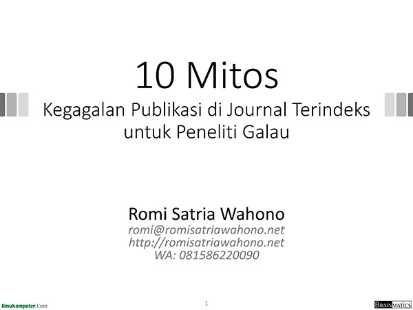 10 Mitos Penyebab Kegagalan Publikasi