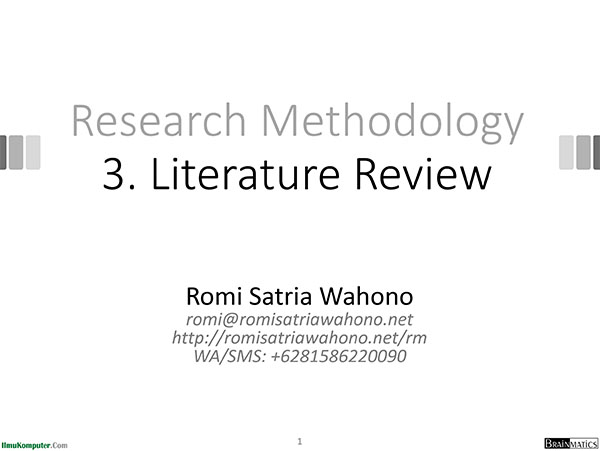 Literature Review Pengantar Dan Metode Romisatriawahono Net